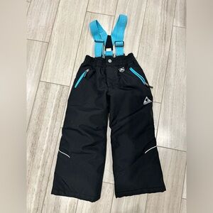 Gerry’s Children's Black Snow Pants with Blue Straps, size 5/6